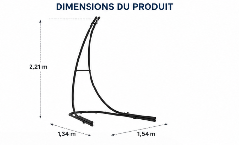 ZenHamac Cocon – Fauteuil suspendu avec support