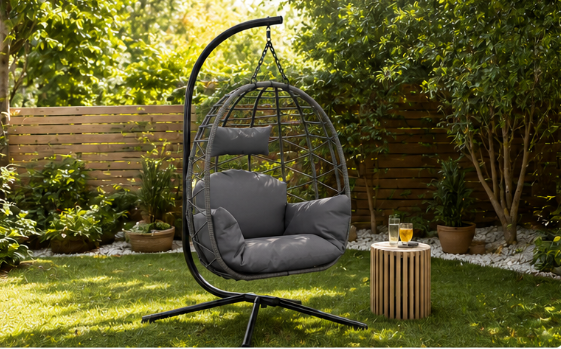 Fauteuil Suspendu sur Pied “Éclipse Zen” – ZenHamac