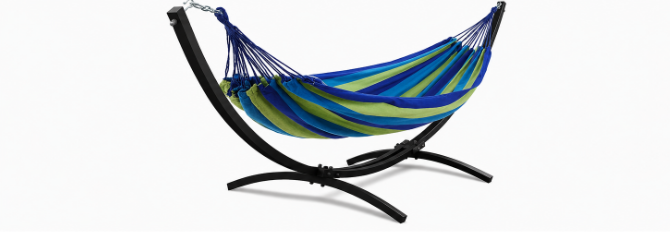 ZenHamac Riviera – Hamac sur pied bleu & vert