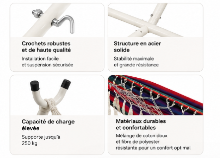 Hamac sur Pied “Tropical Bohème” – ZenHamac