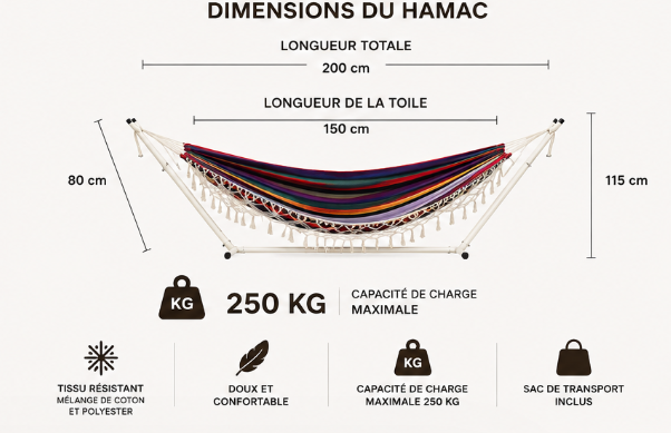 Hamac sur Pied “Tropical Bohème” – ZenHamac