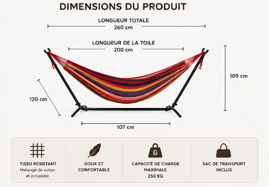 Hamac sur Pied “Sunset Paradise” – ZenHamac