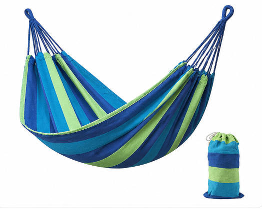 ZenHamac Laguna – Hamac suspendu bleu & vert avec sac de transport