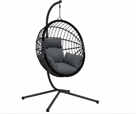 ZenHamac Eclipse – Fauteuil suspendu anthracite avec support