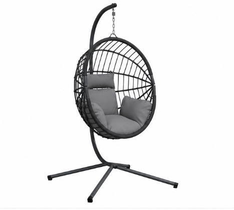 ZenHamac Eclipse – Fauteuil suspendu gris clair avec support