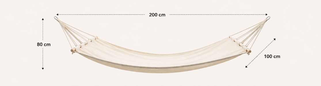 enHamac Pure – Hamac avec barres en bois blanc
