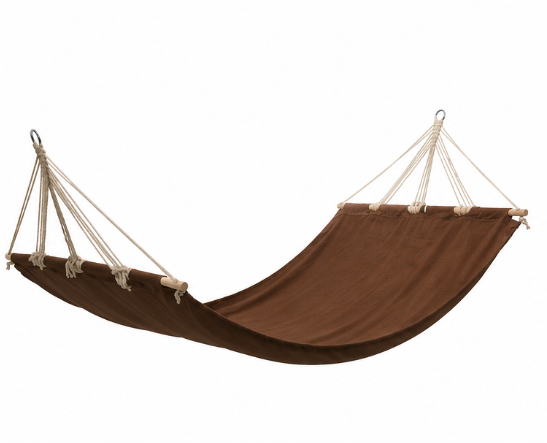 ZenHamac Pure – Hamac avec barres en bois marron