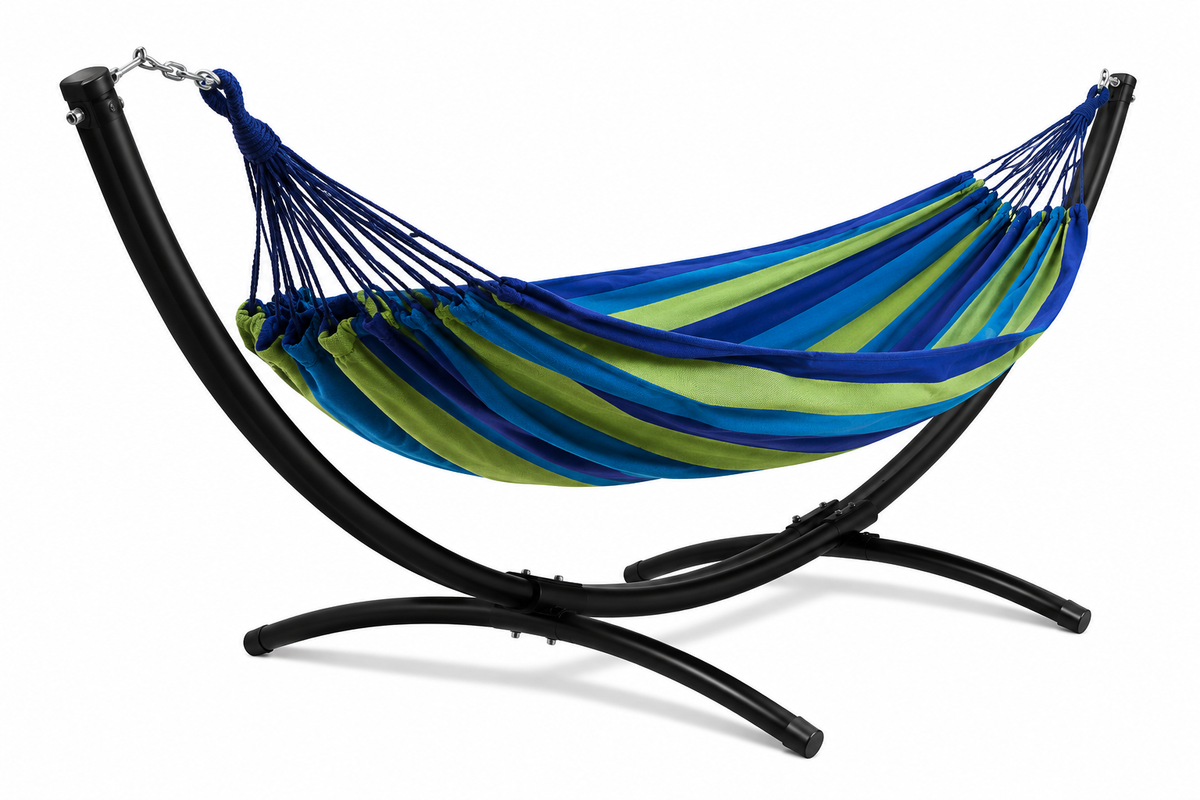 Hamac sur Pied Bleu Vert Riviera – ZenHamac