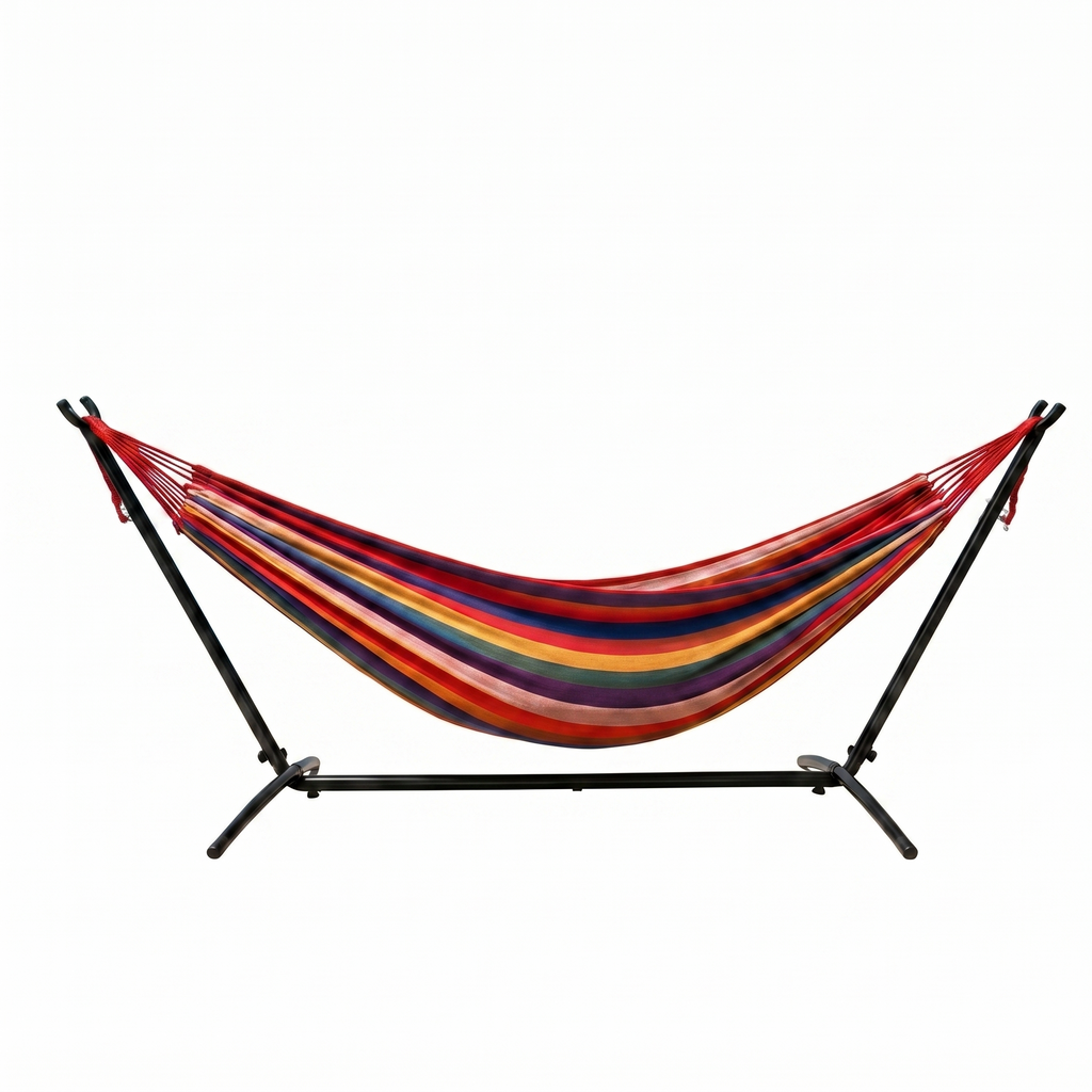 Hamac sur pied coucher de soleil tons orange rouge – ZenHamac