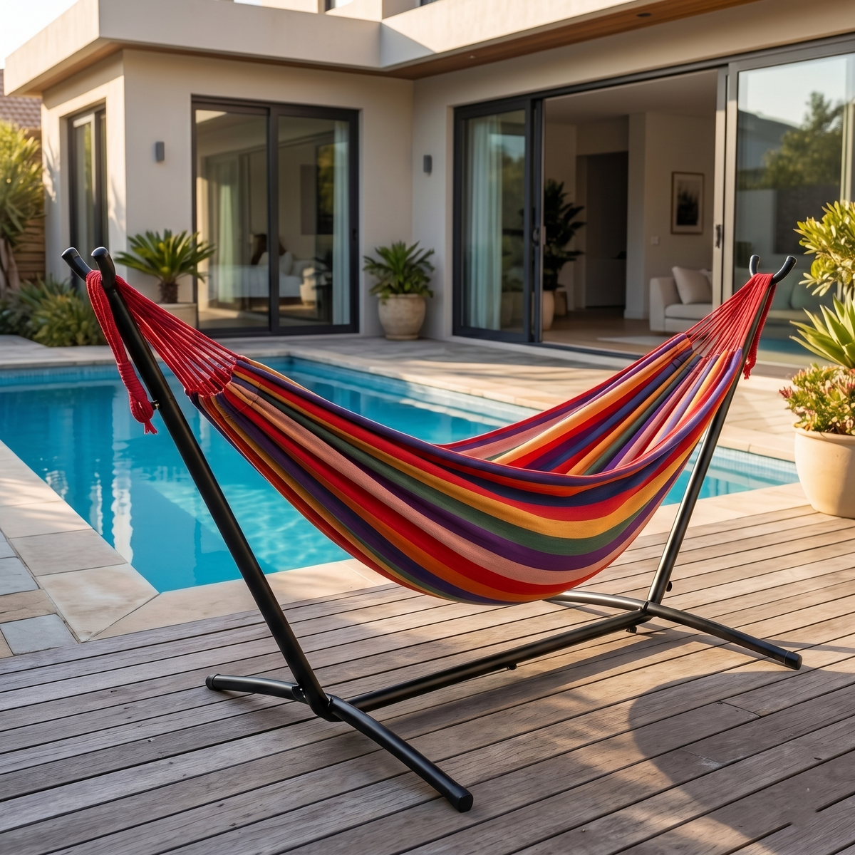 Hamac sur Pied Coloris Coucher de Soleil – ZenHamac