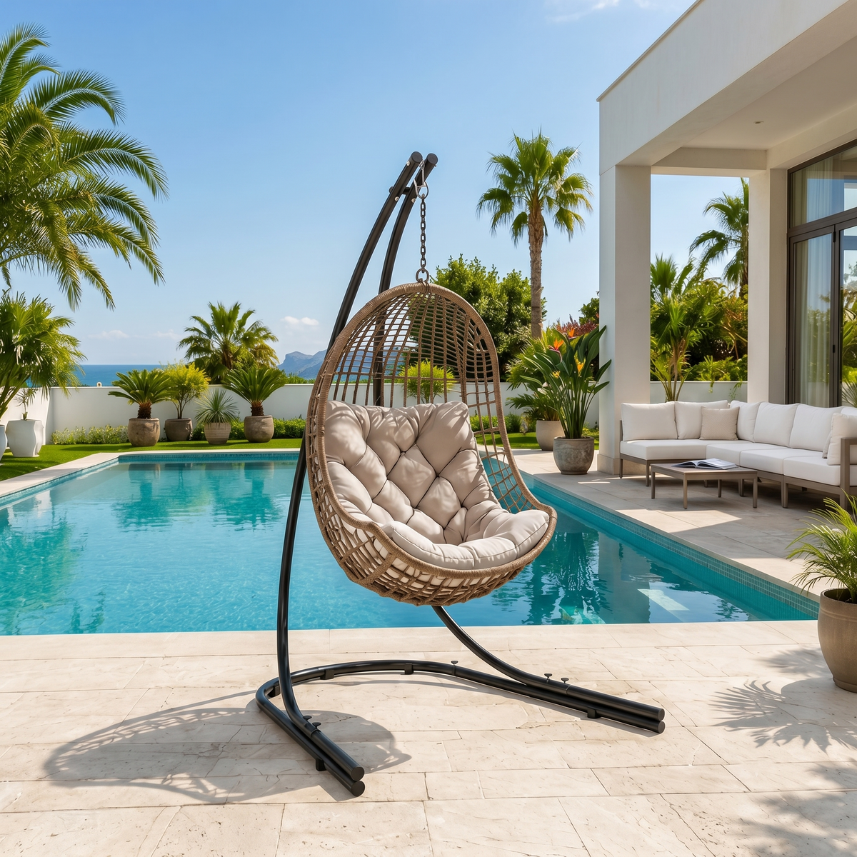 Fauteuil Hamac Suspendu sur Pied Enveloppant – ZenHamac