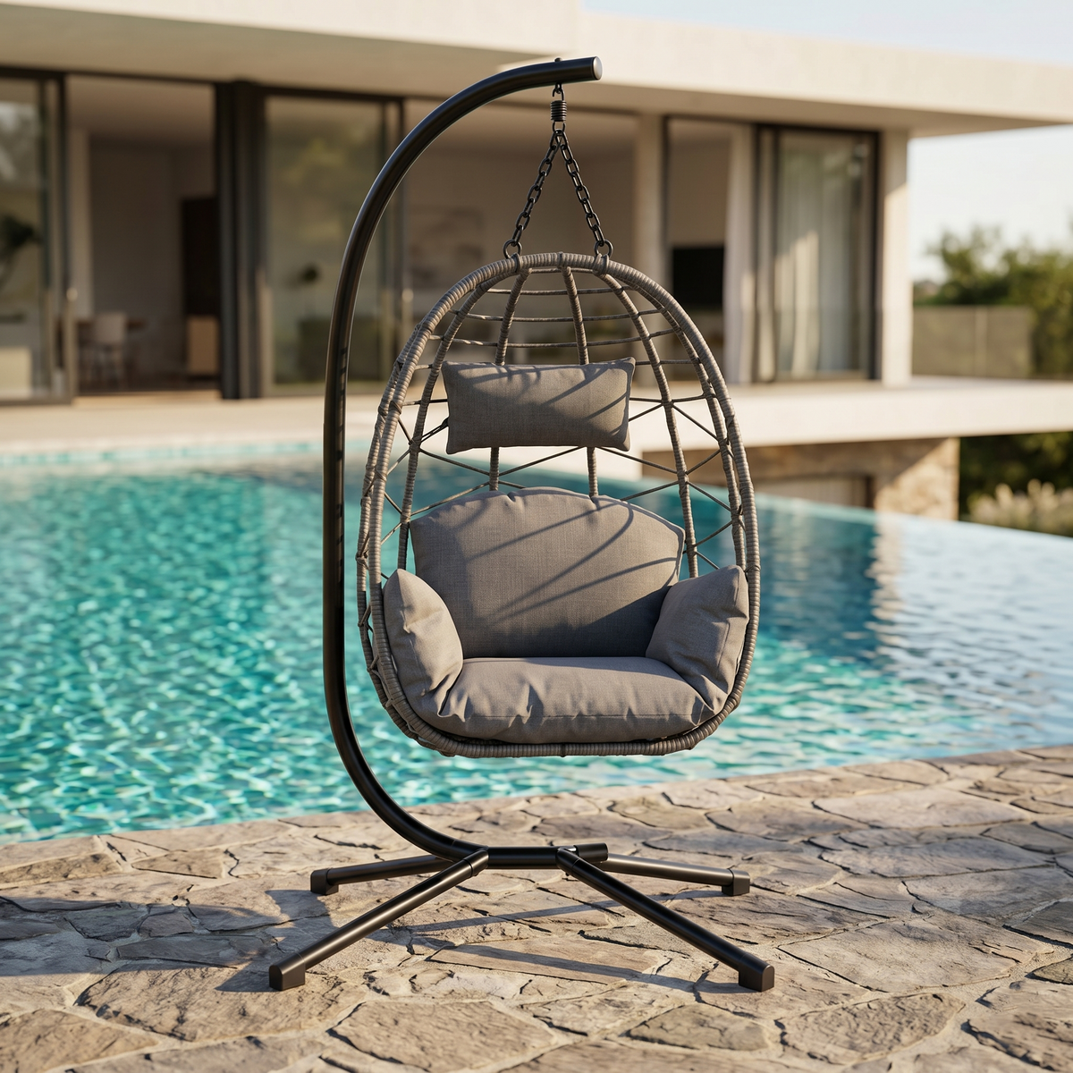 Fauteuil Suspendu sur Pied Design Œuf – ZenHamac