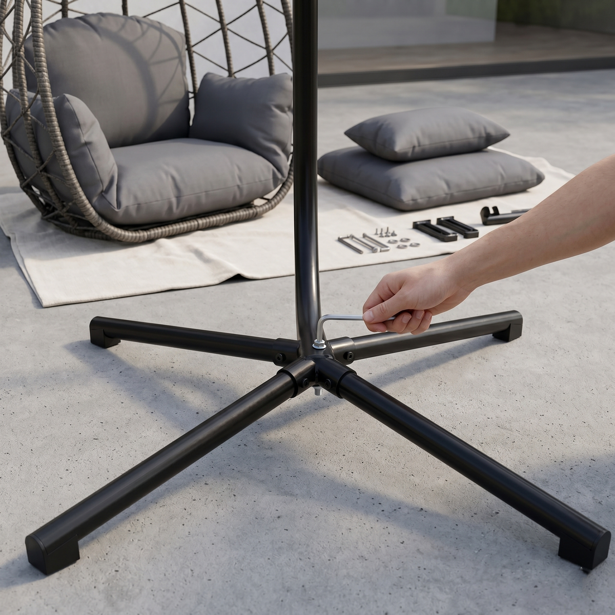 Fauteuil Suspendu sur Pied Design Œuf – ZenHamac
